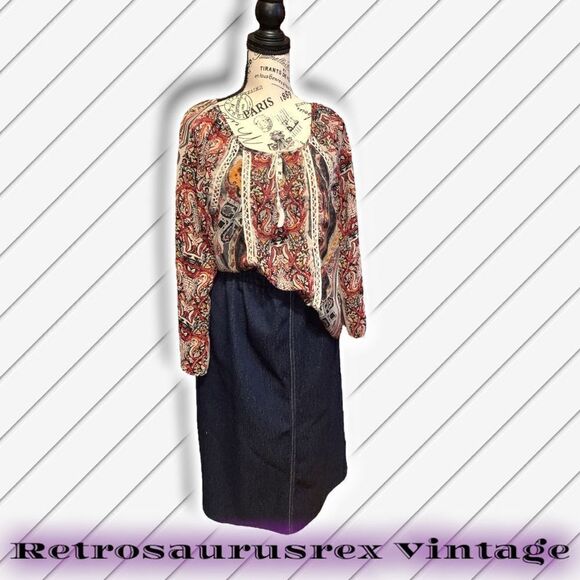 peasant Boho Blouse Large - Picture 6 of 8